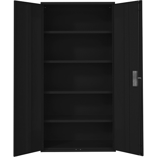Armoire de rangement Hi-Boy, Acier, 4 Tablettes, 72" h x 36" la x 18" P, Noir Auto-Cam