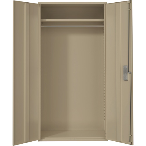 Armoire garde-robe, Acier, 36" la x 18" p x 72" h, Beige Auto-Cam