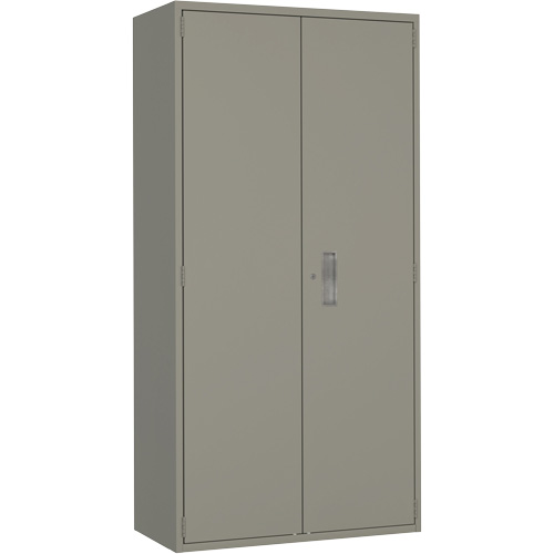 Combination Storage Cabinet, Steel, 6 Shelves, 72" H x 36" W x 18" D, Grey Auto-Cam