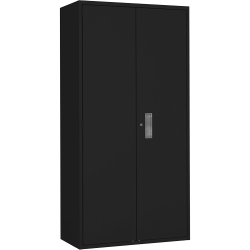 Armoire de rangements combin&eacute;s, Acier, 6 Tablettes, 72" h x 36" la x 18" P, Noir Auto-Cam