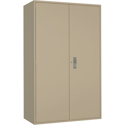 Extra Wide Hi-Boy Storage Cabinet, Steel, 4 Shelves, 72" H x 48" W x 24" D, Beige Auto-Cam