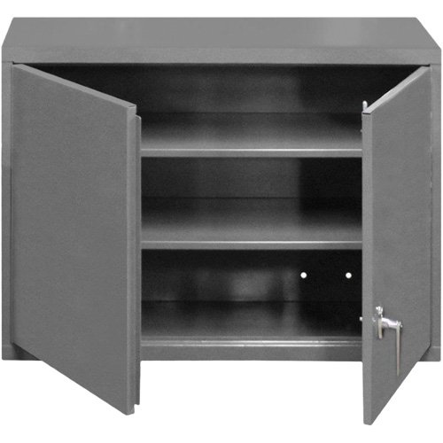 Armoire murale, 27" h x 29-7/8" la x 13-11/16" p, 2 tablettes, Acier, Gris Auto-Cam