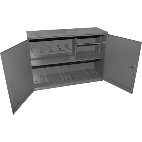 Abrasive Accessory Cabinet, Steel, 2 Drawers, 33-3/4" x 11-7/8" x 23-7/8", Grey Auto-Cam