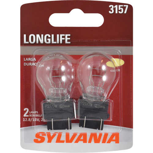 3157 Mini-ampoule automobile &agrave; longue dur&eacute;e de vie, Incandescente, 26,9 W/8,3 W, Blanc cass&eacute; Auto-Cam