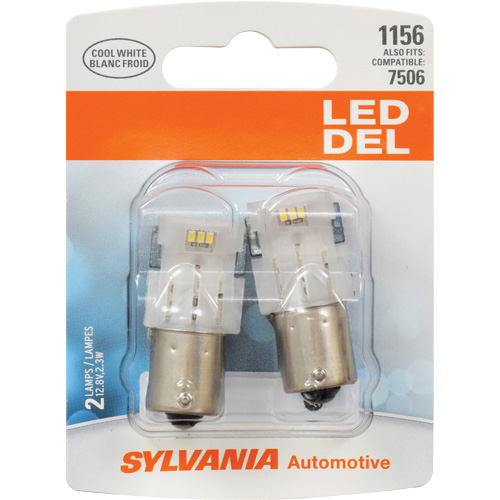 1156 Mini-ampoule automobile, DEL, 12,8 W/2,3 W, Blanc Auto-Cam
