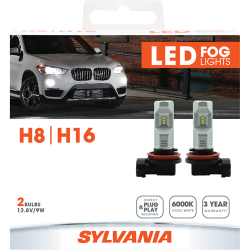 Ampoule pour feu avant H8, DEL, 12,8 W/9 W, Blanc Auto-Cam