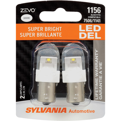 1156 Mini-ampoule automobile Zevo, DEL, 1,7 W, Blanc Auto-Cam