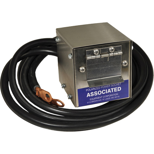 Plug-In Polarized Stainless Steel Socket Box for Model 6139, 4 AWG, 5' Cable Auto-Cam