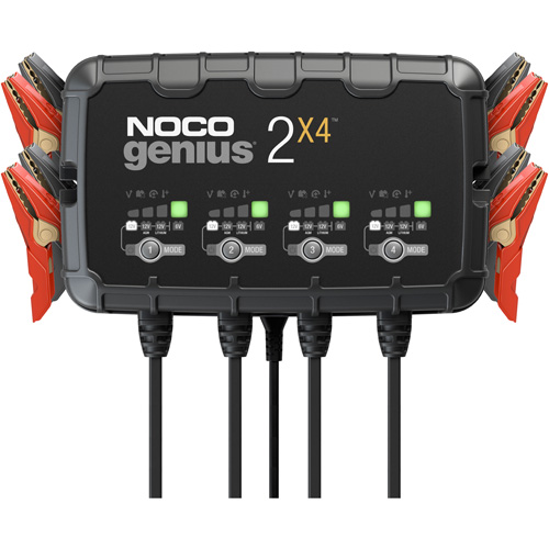 Genius&reg; 2X4 4-Bank, 8-Amp Battery Charger Auto-Cam