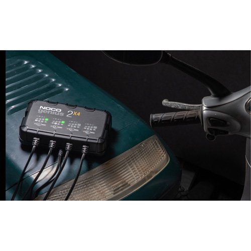Genius&reg; 2X4 4-Bank, 8-Amp Battery Charger Auto-Cam