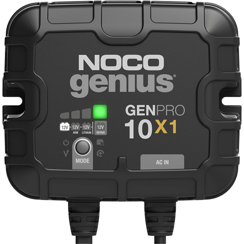 Chargeur de batterie embarqu&eacute; &agrave; 1 sortie de 10 amp&egrave;res GenPro10X1 Genius Auto-Cam