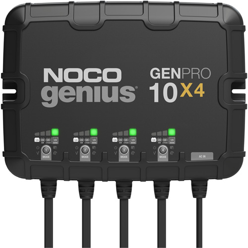 Chargeur de batterie embarqu&eacute; &agrave; 4 sorties de 40 amp&egrave;res GenPro10X4 Genius Auto-Cam