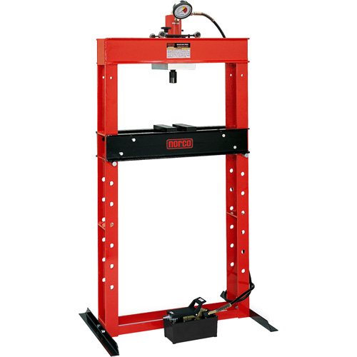 Air Hydraulic Pump Operated Shop Press, 25 tons Capacity Auto-Cam