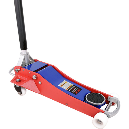 Floor Jack, 3 Ton(s) Capacity, 3" Lowered, 19-3/4" Raised, Manual Hydraulic Auto-Cam