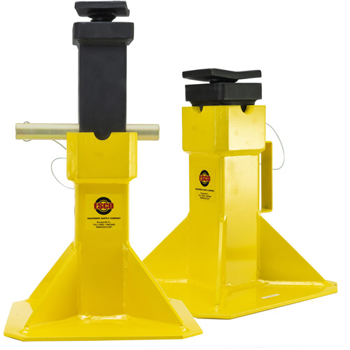 Jack Stands with Adjustable Screw Top Saddle, Locking Pin, 15-1/2" - 20-1/2" H Auto-Cam