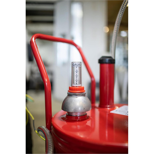 Chariot &agrave; carburant en acier de 25 gallons avec pompe rotative bidirectionnelle et filtre Auto-Cam