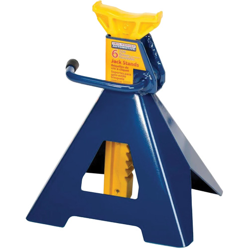 Jack Stand, Locking Handle/Ratchet, 6 tons Capacity, 25-1/4" H Auto-Cam