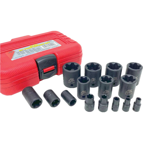 EP "Star" Plus Socket Set, 15 Pieces, 1/4"/3/8"/1/2" Drive Size Auto-Cam