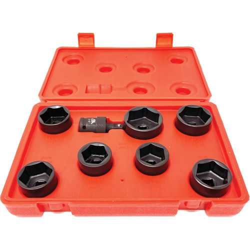 8 Pc. Extra-Low-Profile Oil Filter Socket Set Auto-Cam