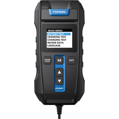Testeur de batterie, de charge et de d&eacute;marrage BT300P avec imprimante Auto-Cam