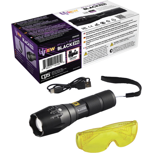 UView&reg; Phazer BLACK 395 Rechargeable UV Leak Detection Light Auto-Cam