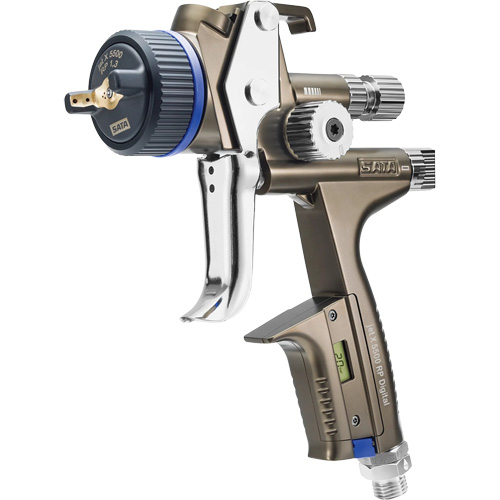Pistolet de peinture de premi&egrave;re qualit&eacute; pour peinture automobile avec psi num&eacute;rique X5500 RP 1,3 O RPS D, Entr&eacute;e d'air 1/4" NPT, 10,24 pi³/min, Capacit&eacute; 0,6 L/0,9 L, 0,17 psi Auto-Cam