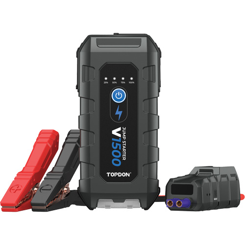 D&eacute;marreur d'appoint, survolteur, banque d'alimentation et lampe de poche V1500 Auto-Cam