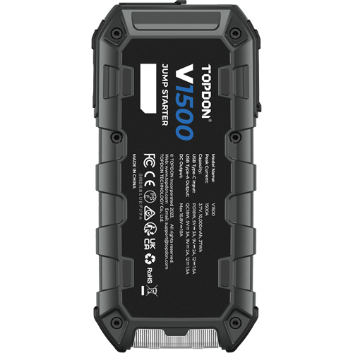 D&eacute;marreur d'appoint, survolteur, banque d'alimentation et lampe de poche V1500 Auto-Cam