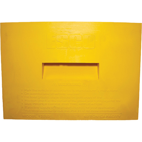 Cale de roue, Polyur&eacute;thane, Jaune, 15-1/4" la x 12-1/8'' p x 10-3/4" h Auto-Cam