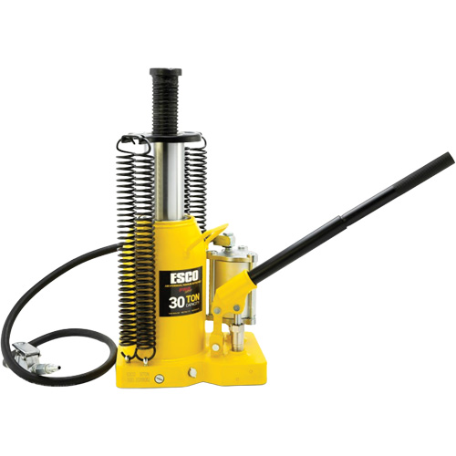 Cric-bouteille de s&eacute;rie Pro, 30 tonnes, Air comprim&eacute;/hydraulique, 20" Hauteur &eacute;lev&eacute;e Auto-Cam