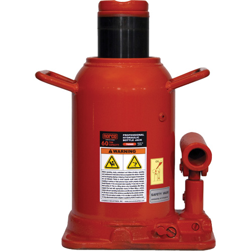 Professional Bottle Jack, 60 Ton(s), 18-11/16" Raised Height Auto-Cam