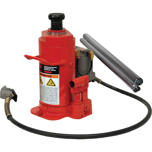 Cric-bouteille hydraulique de hauteur standard, 12 tonne(s), Air comprim&eacute;/hydraulique, 19-3/4" Hauteur &eacute;lev&eacute;e Auto-Cam