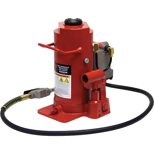 Standard Height Bottle Jack, 20 Ton(s), Air Hydraulic, 20-1/2" Raised Height Auto-Cam