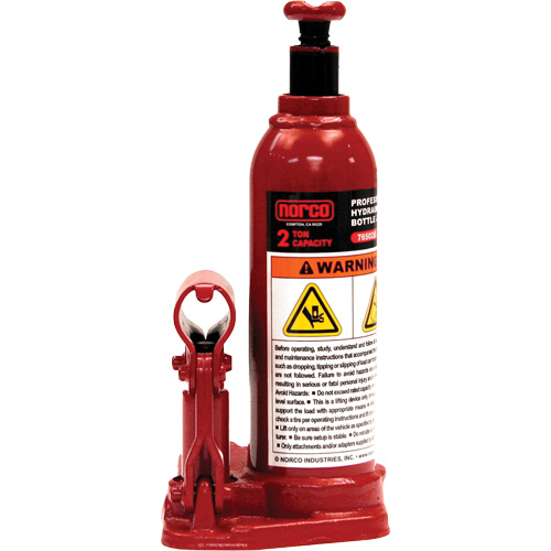 Professional Hydraulic Bottle Jack, 2 Ton(s), 14-1/2" Raised Height Auto-Cam