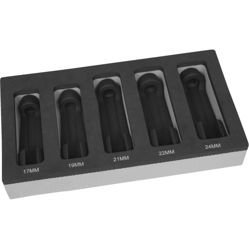 5-Piece Line Socket Set with Foam Tray Auto-Cam