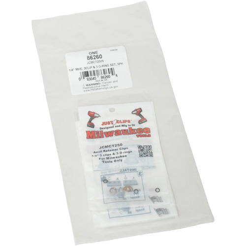 Jeu de clips et joints toriques de 1/4 po pour Milwaukee - en vrac Auto-Cam