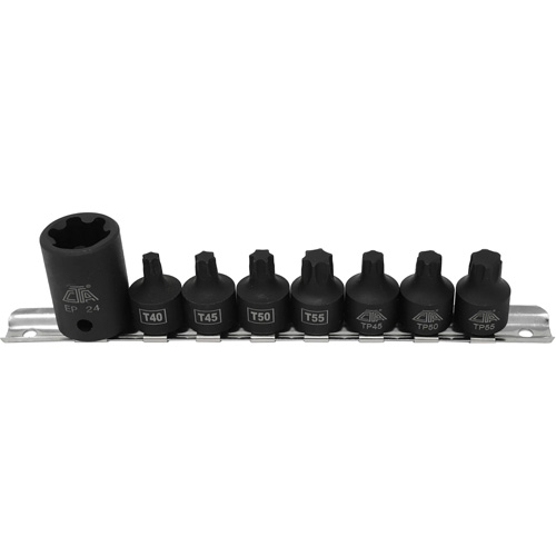 Jeu de douilles/embouts de boulon de caisse de camionnettes, 8 Morceaux, Prise de 1/2"/3/8" Auto-Cam