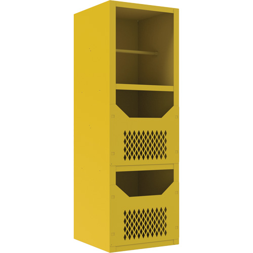 Armoire pour le contr&ocirc;le des d&eacute;versements, 1 Tablettes, 72" h x 24" la x 24" p, Acier, Jaune Auto-Cam