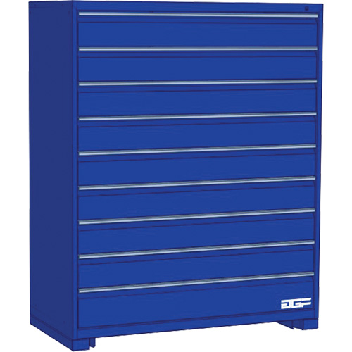 Modular Drawer Cabinet, 9 Drawers, 24" W x 24" D x 60" H, Blue Auto-Cam