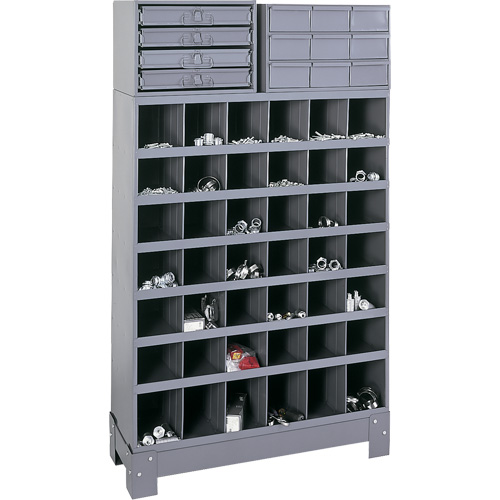 Unit&eacute; de stockage modulaire pour petites pi&egrave;ces, Acier, 13 tiroirs, 33-3/4" x 12-1/4" x 59", Gris Auto-Cam