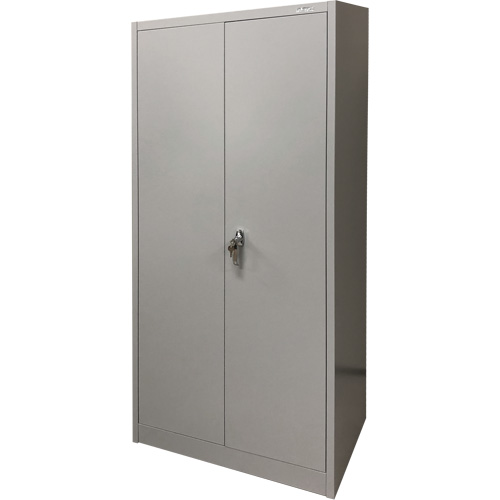 Storage Cabinet, Steel, 4 Shelves, 66" H x 30" W x 15" D, Grey Auto-Cam