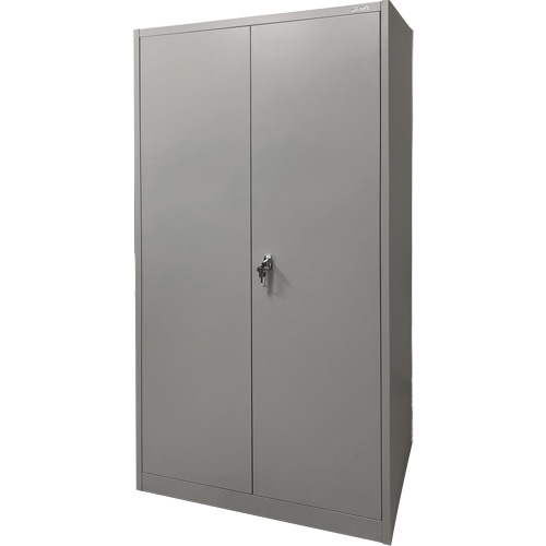Storage Cabinet, Steel, 4 Shelves, 78" H x 36" W x 24" D, Grey Auto-Cam