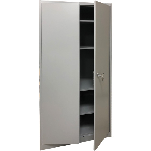 Storage Cabinet, Steel, 4 Shelves, 78" H x 36" W x 24" D, Grey Auto-Cam