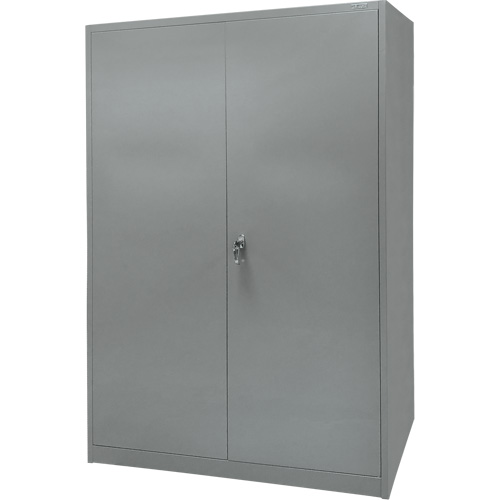 Storage Cabinet, Steel, 4 Shelves, 78" H x 48" W x 24" D, Grey Auto-Cam