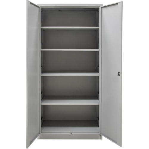 Armoires de rangement Hi-Boy, Acier, 4 Tablettes, 72" h x 36" la x 18" P, Gris Auto-Cam