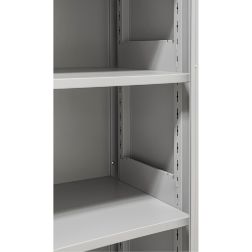 Armoires de rangement Hi-Boy, Acier, 4 Tablettes, 72" h x 36" la x 18" P, Gris Auto-Cam