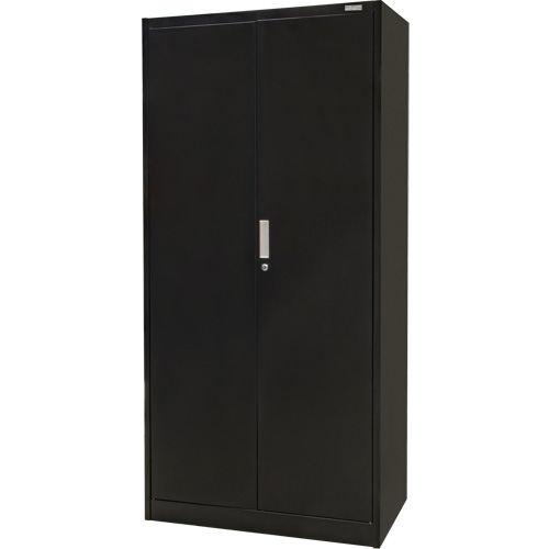 Armoire de rangement Hi-Boy, Acier, 4 Tablettes, 72" h x 36" la x 18" P, Noir Auto-Cam