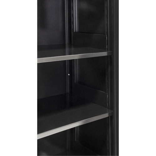 Armoire de rangement Hi-Boy, Acier, 4 Tablettes, 72" h x 36" la x 18" P, Noir Auto-Cam