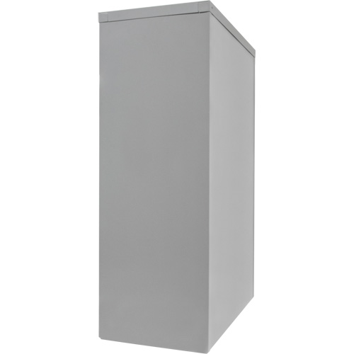 Counter-High Storage Cabinet, Steel, 2 Shelves, 42" H x 30" W x 15" D, Grey Auto-Cam