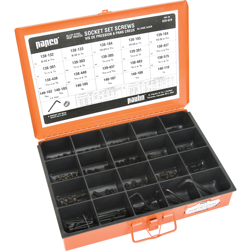 Assortiments de vis &agrave; bout cuvette &agrave; six pans creux Auto-Cam